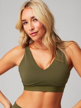 Fabletics Utility Green All Day Every Day Low Impact Bra